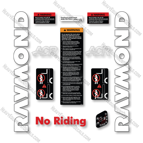 Raymond Pacer 4250-C35TF Decal Kit Forklift - Aftermarket Kit  decals, decal kit, raymond 