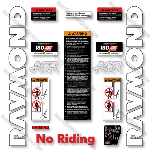 Raymond Side Facing Reach 7300-R35TT--730-R35TT Decal Kit Forklift - Aftermarket Kit   decals, decal kit, raymond 
