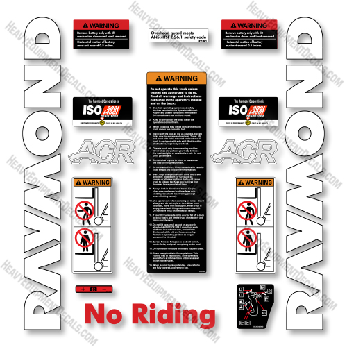 Raymond Side Facing Reach 770-R45TT 7700-R45TT Decal Kit Forklift- Aftermarket Kit decals, decal kit, raymond 