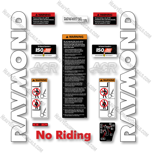 Raymond Side Facing Reach 772-R45TT 7720-R45TT Decal Kit Forklift- Aftermarket Kit  decals, decal kit, raymond 