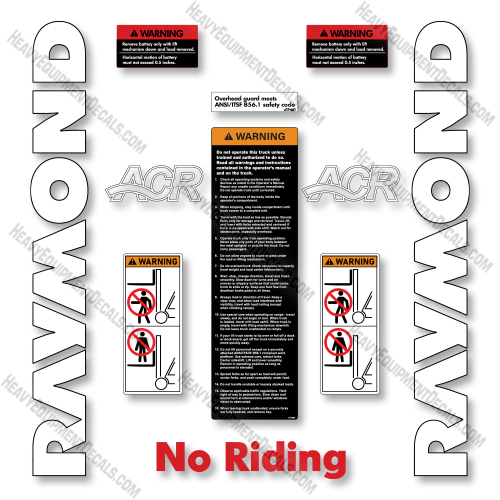Raymond Forward Facing Reach 720-DR30TT--7200-DR30TT Decal Kit Forklift - Aftermarket Kit decals, decal kit, raymond 
