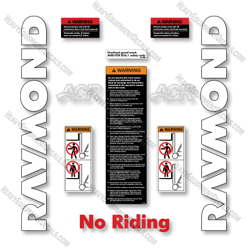 Raymond Forward Facing Reach 730-DR32TT--7300-DR32TT Decal Kit Forklift - Aftermarket Kit   decals, decal kit, raymond 