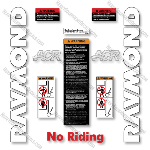 Raymond Forward Facing Reach 740-DR32TT--7400-DR32TT Decal Kit Forklift - Aftermarket Kit  decals, decal kit, raymond 