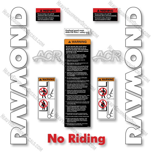 Raymond Forward Facing Reach 750-DR32TT--7500-DR32TT Decal Kit Forklift - Aftermarket Kit   decals, decal kit, raymond 