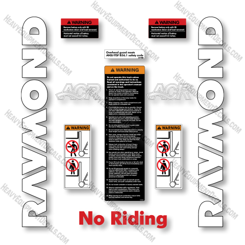 Raymond Forward Facing Reach 752-DR32TT Decal Kit Forklift - Aftermarket Kit  decals, decal kit, raymond 