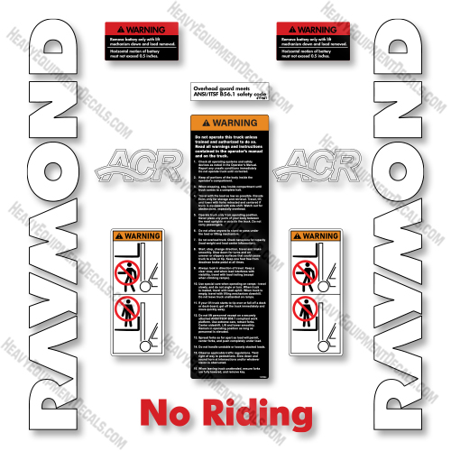 Raymond Forward Facing Reach 7520-DR32TT Decal Kit Forklift - Aftermarket Kit    decals, decal kit, raymond 