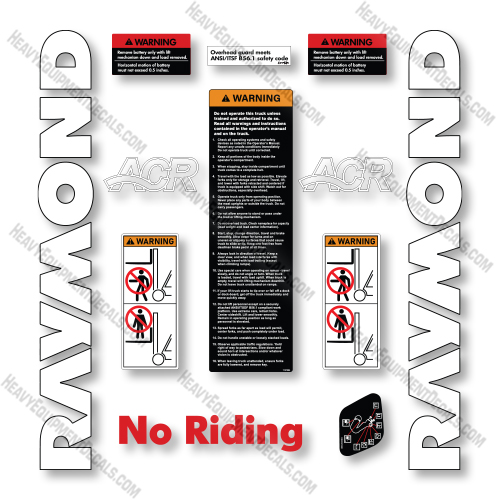 Raymond Pacer 425-C40TT Decal Kit Forklift - Aftermarket Kit decals, decal kit, raymond 