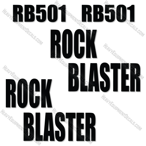 Rock Blaster RB501 Decal Kit Hydraulic Hammer  -Aftermarket Kit 