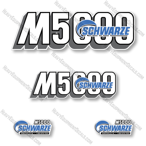 Schwarze M5000 Decal Kit Sweeper - Aftermarket Kit decal kit, sweeper, decals