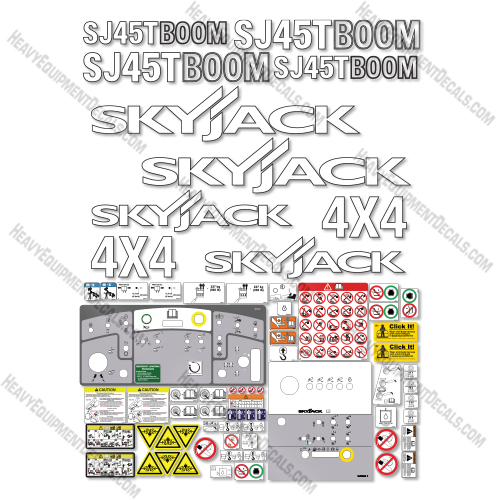 SkyJack SJ40T Decal Kit Boom Lift - Aftermarket Kit  decals, decal kit , skyjack