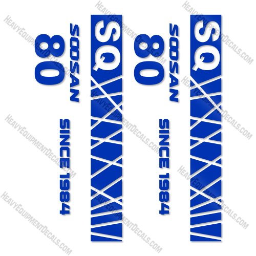 Soosan 80 Decal Kit Excavator - Aftermarket Kit decal kit