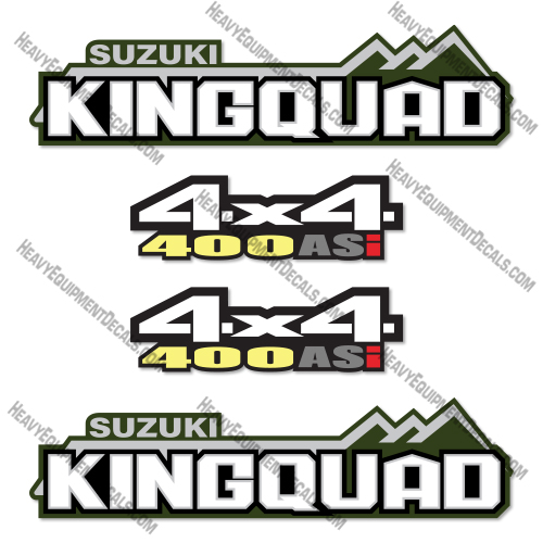 Suzuki Kingquad 400asi Decal Kit ATV - Aftermarket Kit  