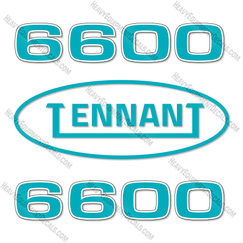 Tennant 6600 Decal Kit Sweeper - Aftermarket Kit     decal kit, decals