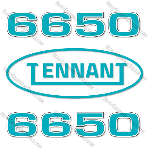 Tennant 6650 Decal Kit Sweeper - Aftermarket Kit    decal kit, decals