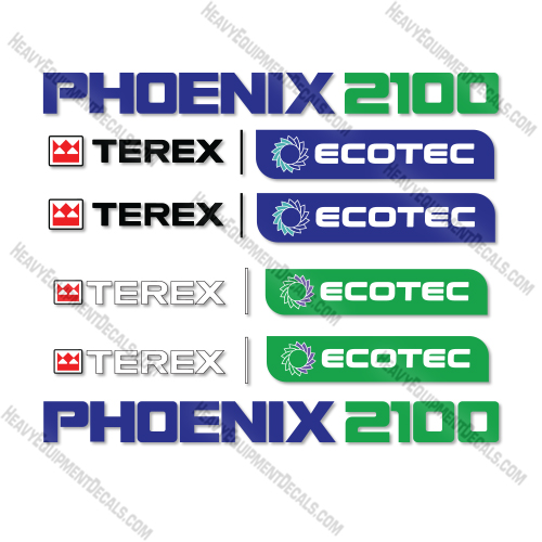 Terex 2100 Decal Kit Trommel Screen -Aftermarket Kit  