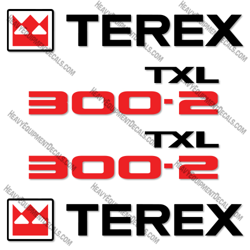  Terex TXL300-2 Decal Kit Wheel Loader - Aftermarket Kit 
