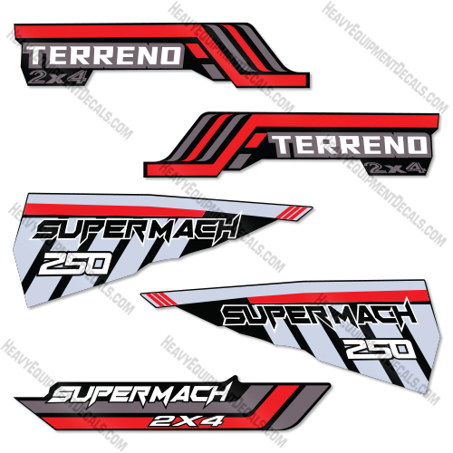 Terrend Supermach 250 Decal Kit UTV- Aftermarket Kit - NOT GENUINE OEM 