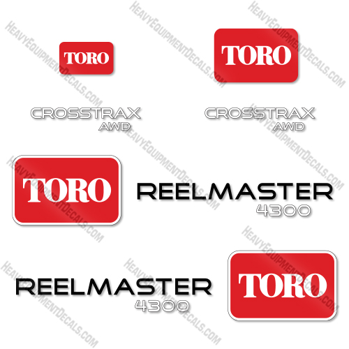 Toro 4300 Groundsmaster Decal Kit Mower- Aftermarket Kit  decal kit toro
