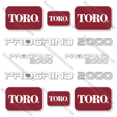 Toro Progrind 2000 Decal Kit Tub Grinder Aftermarket Kit decal kit toro