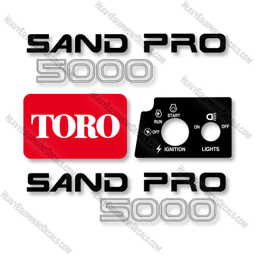 Toro Sand Pro 5000 Decal Kit UTV- Aftermarket Kit decal kit toro