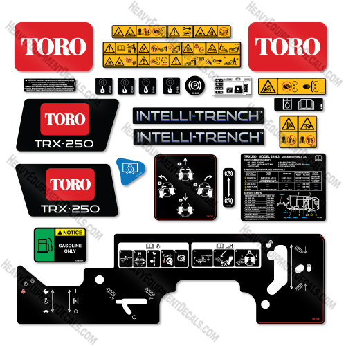 Toro TRX 250 Decal Kit Trencher- Aftermarket Kit decal kit toro