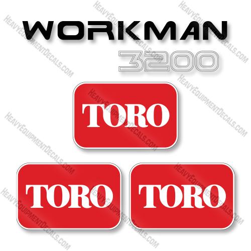 Toro Workman 3200 Decal Kit Utility Vehicle - Aftermarket Kit  decal kit