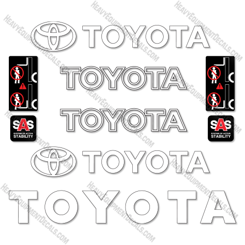 Toyota 62-6fd20 Decal Kit Forklift -Aftermarket Kit 