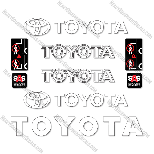 Toyota 62-6fdu20 Decal Kit Forklift -Aftermarket Kit  
