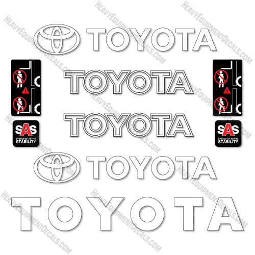 Toyota 62-6fdu30 Decal Kit Forklift -Aftermarket Kit   
