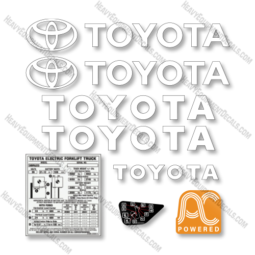 Toyota 9BRU23 Decal Kit Forklift -Aftermarket Kit   decal kit