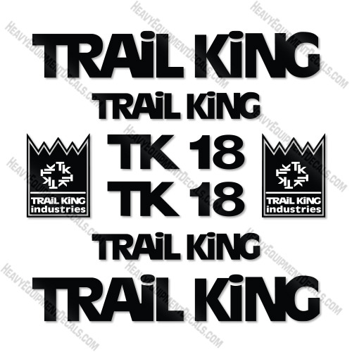 Trail King TK18 Decal Kit Trailer - Aftermarket Kit  decal kit, trail king 