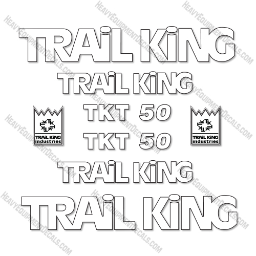 Trail King TK50 Decal Kit Trailer - Aftermarket Kit  decal kit, trail king 