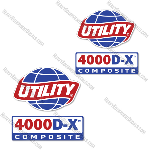 Utility 4000D-X Composite Decal Kit Dry Van Trailer- Aftermarket Kit  decal kit