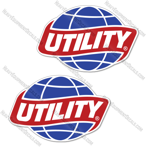 Utility Logo 7 Inch Decal Kit Semi Trailer- Aftermarket Kit   decal kit