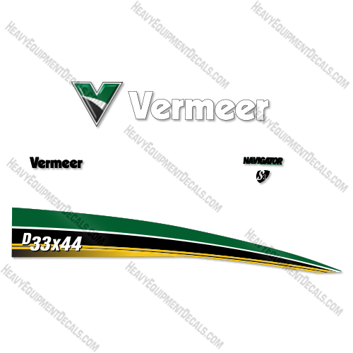 Vermeer D33x44 Custom Decal Kit Directional Drill - Aftermarket Kit vermeer, decal kit, declas 