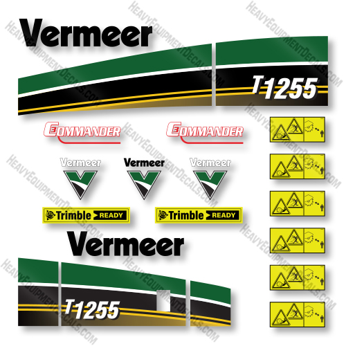 Vermeer T1255 Decal Kit Trencher - Aftermarket Kit vermeer, decal kit, declas 