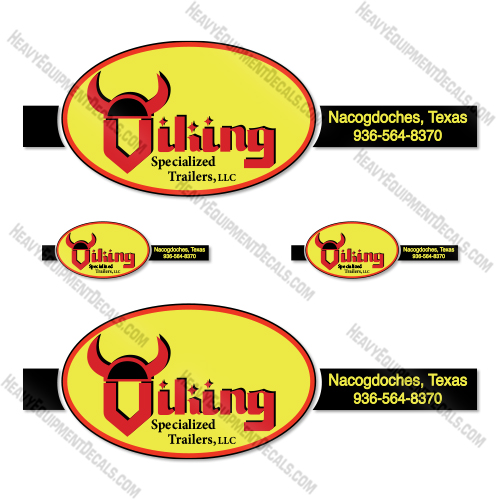 Viking Trailers Logo Decal Kit Trailer -Aftermarket Kit decals, decal kit