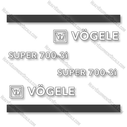 Vogele Super 700-3i Decal Kit Paver - Aftermarket Kit  decals, decal kit, gehl