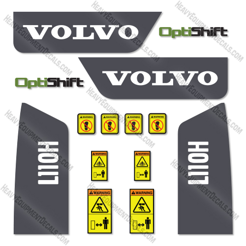 Volvo L110H Decal Kit Wheel Loader - Aftermarket Kit  decal kit, decals, volvo