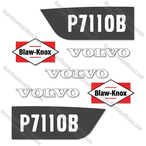 Volvo P7110B Decal Kit Asphalt Paver - Aftermarket Kit decals, decal kits , volvo