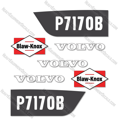 Volvo P7170B Decal Kit Asphalt Paver - Aftermarket Kit decals, decal kits , volvo