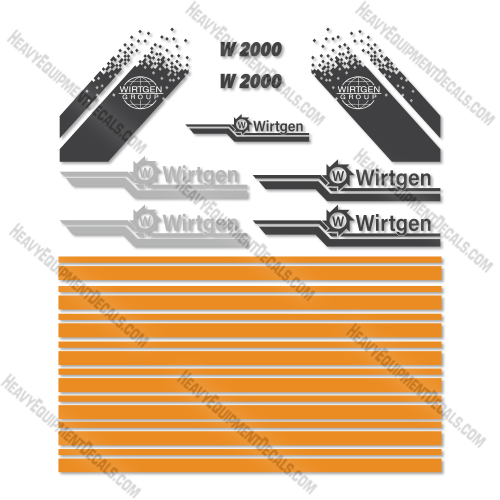 Wirtgen W2000 Decal Kit Cold Milling - Aftermarket Kit decal kit, decals