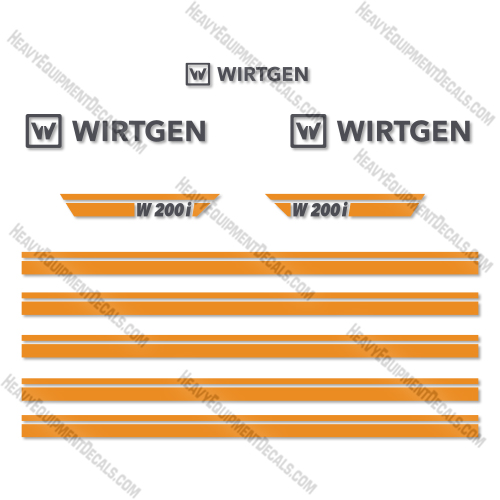 Wirtgen W200i Decal Kit Cold Milling Machine - Aftermarket Kit  decal kit, decals