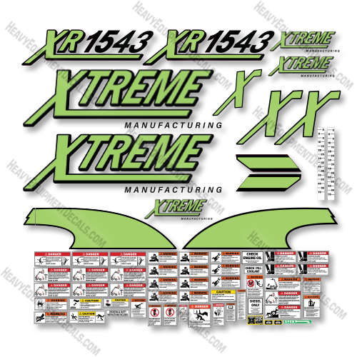 Xtreme XR1543 Decal Kit Forklift - Aftermarket Kit 1055, decal kit, xr, xr-1055, xr1055