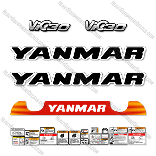 Yanmar Vio30-6 Decal Kit Excavator- Aftermarket Kit 