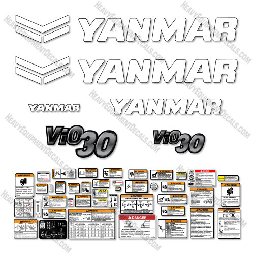 Yanmar Vio30-6B Decal Kit Excavator- Aftermarket Kit  
