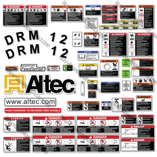 Altec DRM12 Chipper Decal Kit 