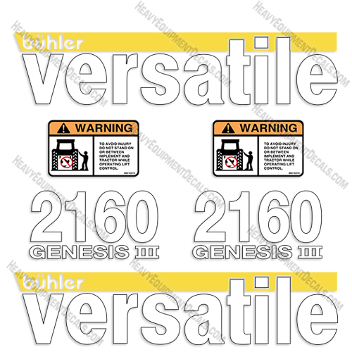 Buhler Versatile 2160 Genesis 3 Decal Kit Tractor 2210, genesis III, decals