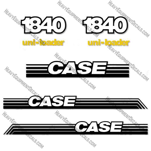 Case 1840 Skid Steer Decal Kit (Reflective) 