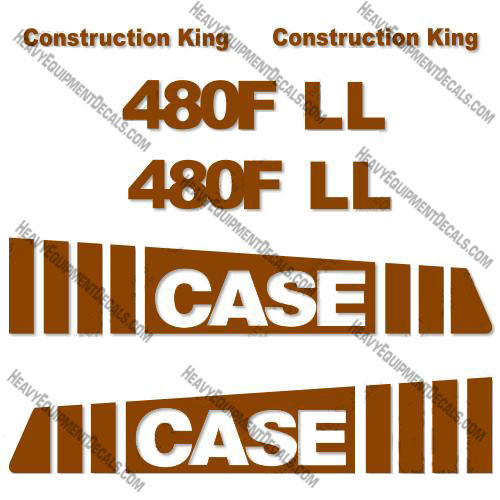 Case 480F LL Backhoe Decal Kit 